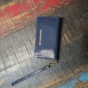 Michael Kors Navy Wristlet